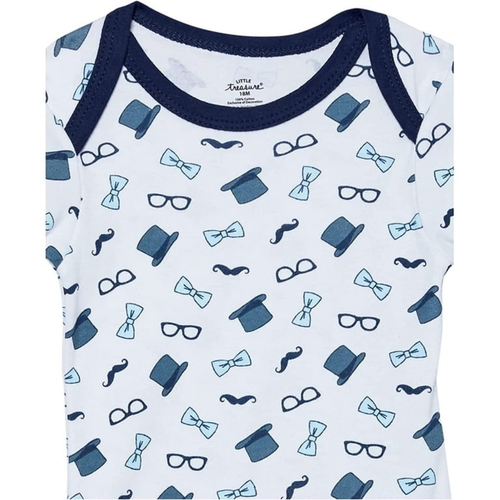 Charming Little Gentleman Baby Boy Bodysuit Trio 9-12m - Picture 3 of 8